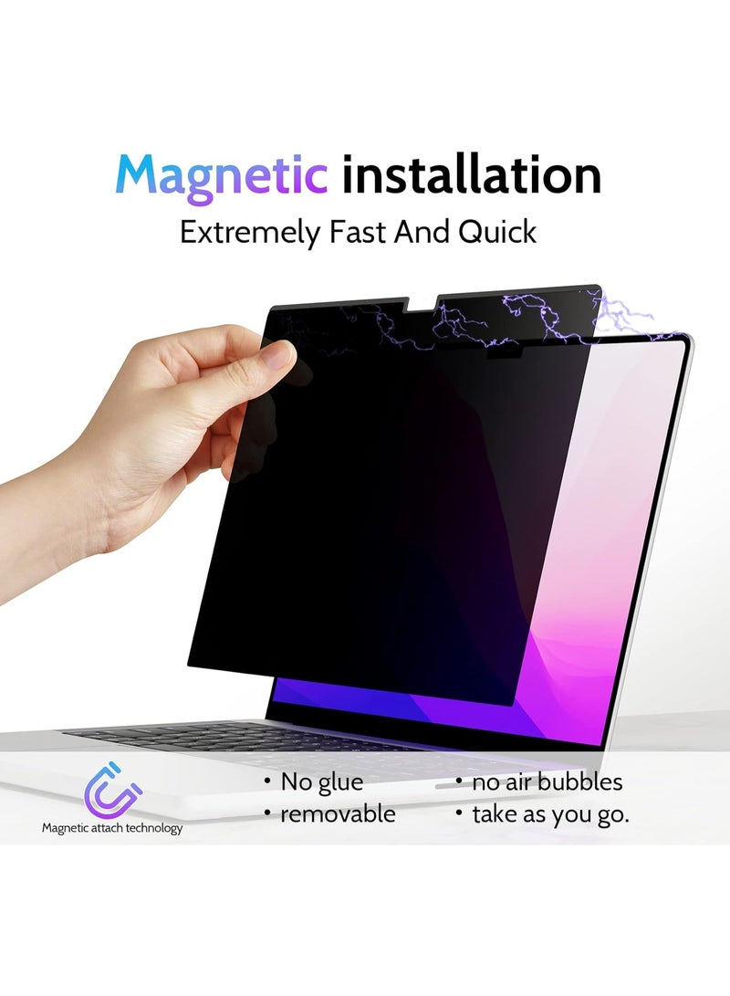 Magnetic Privacy Screen for MacBook Air 15 Inch (2023-2025, M2 M3 M4) - A2941 A3114 A3241, 15inch Removable Matte Anti Blue Light Glare Filter for Mac Air 15.3" - Image 5